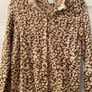 J Crew Animal Print Cardigan